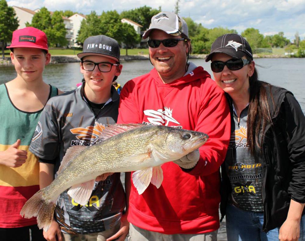 Klopak family showing off Master Angler Walley